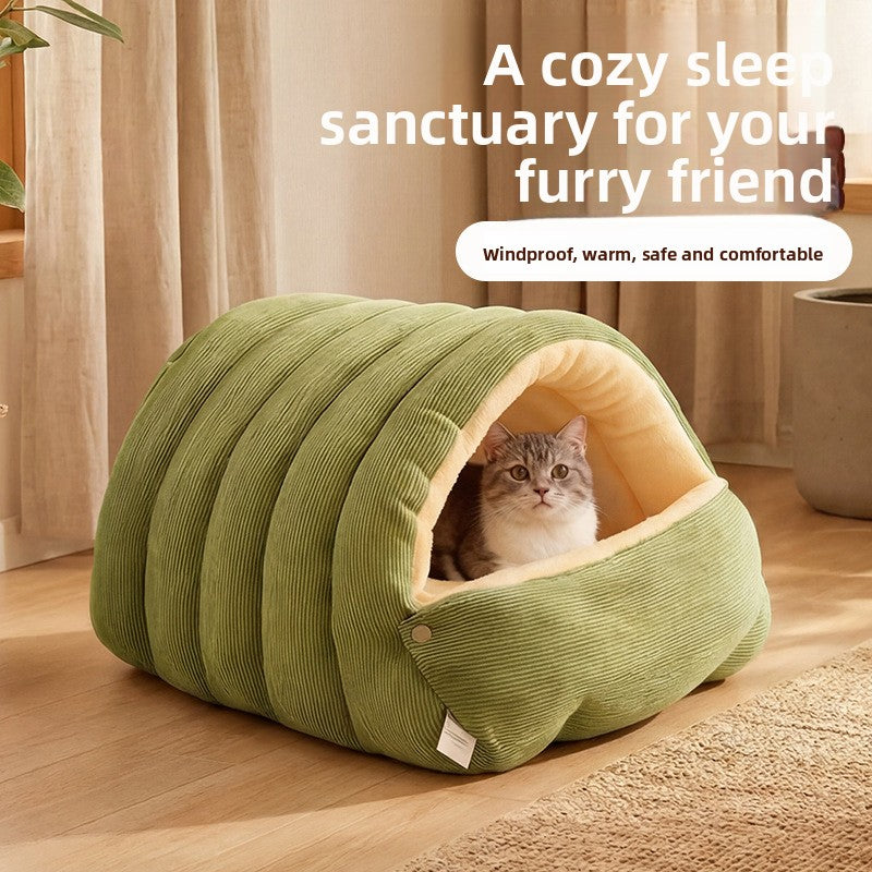 Cozy Washable Cat Cave Bed – Warm & Comfortable Pet Nest