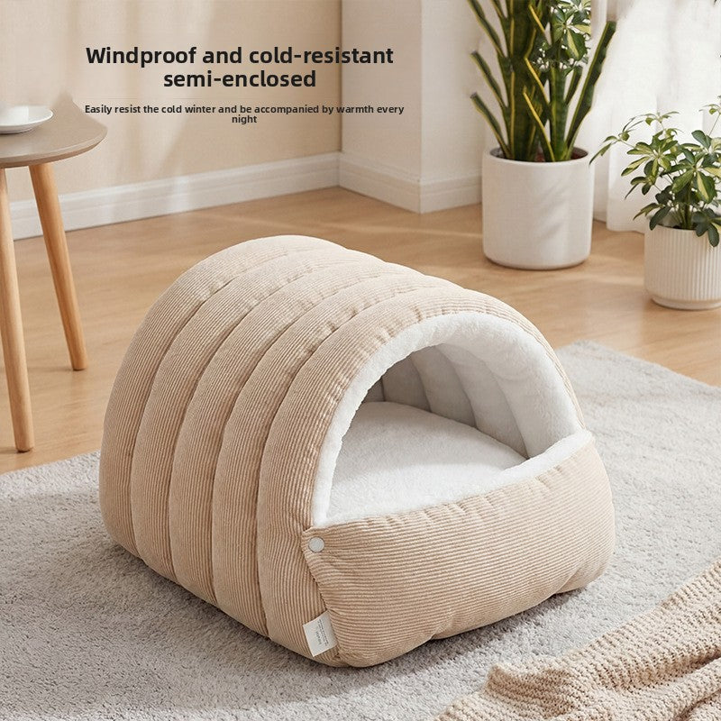 Cozy Washable Cat Cave Bed – Warm & Comfortable Pet Nest