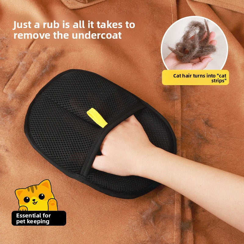 Pet Hair Removal Grooming Gloves for Cats & Dogs 🐾