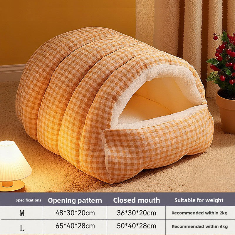 Cozy Washable Cat Cave Bed – Warm & Comfortable Pet Nest