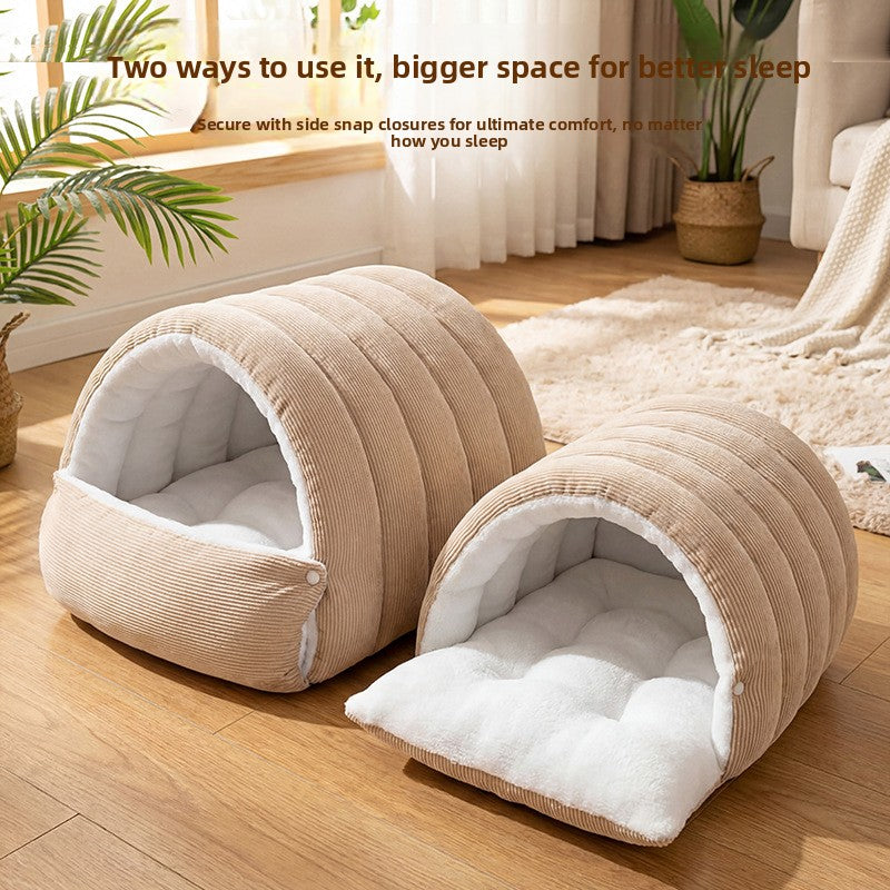 Cozy Washable Cat Cave Bed – Warm & Comfortable Pet Nest