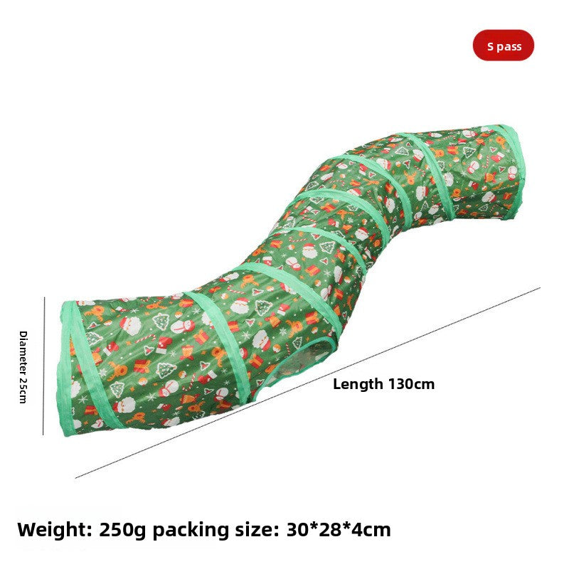 Foldable Rainbow Cat Tunnel Toy 🌈🐱