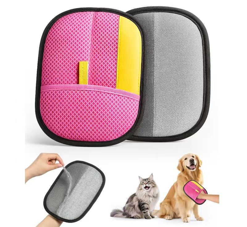 Pet Hair Removal Grooming Gloves for Cats & Dogs 🐾