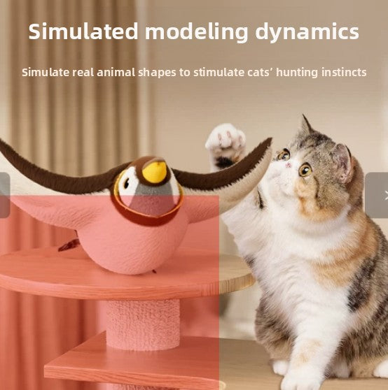Interactive Flapping Bird Cat Toy – Smart Self-Play Toy 🐦🐱