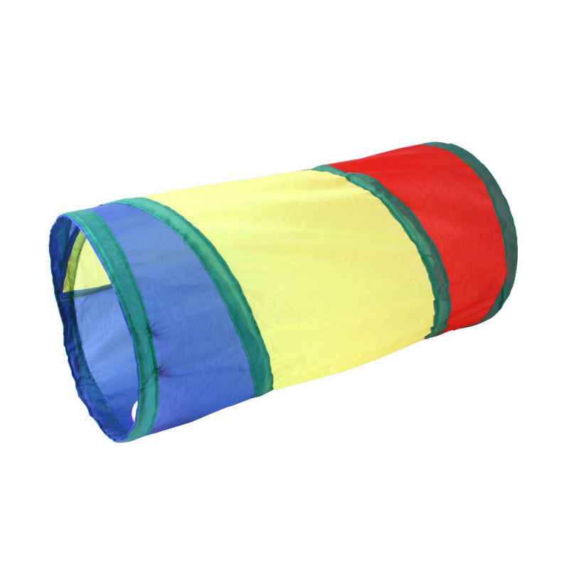 Foldable Rainbow Cat Tunnel Toy 🌈🐱