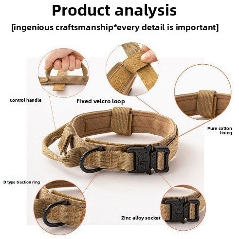 Elite Tactical Dog Collar & Leash Set for Powerful Dogs