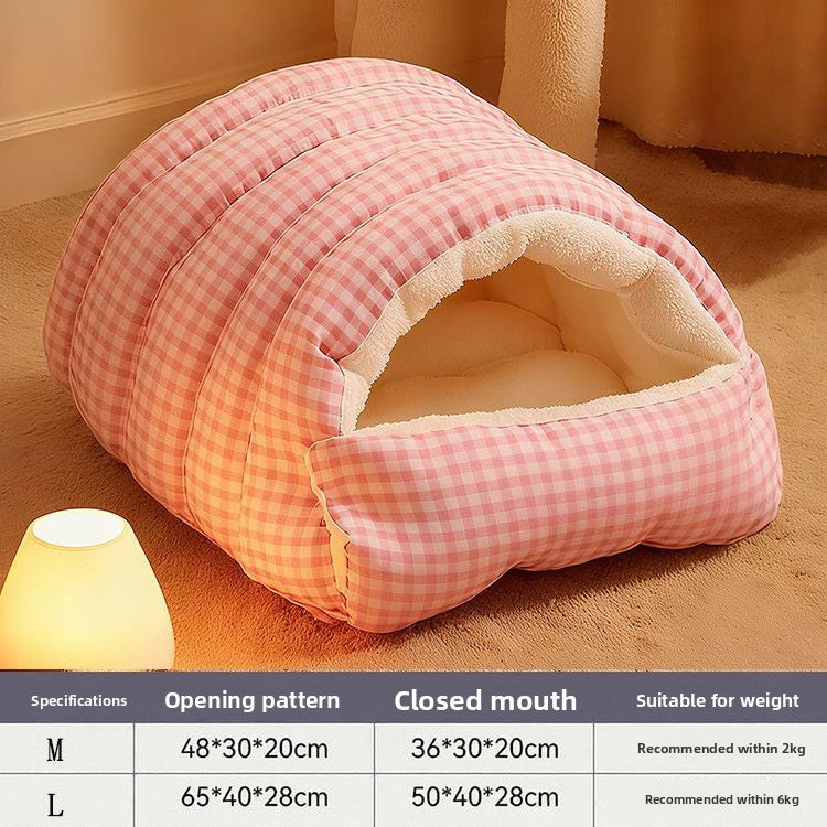 Cozy Washable Cat Cave Bed – Warm & Comfortable Pet Nest