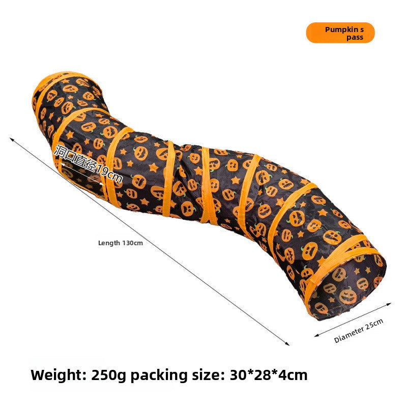 Foldable Rainbow Cat Tunnel Toy 🌈🐱