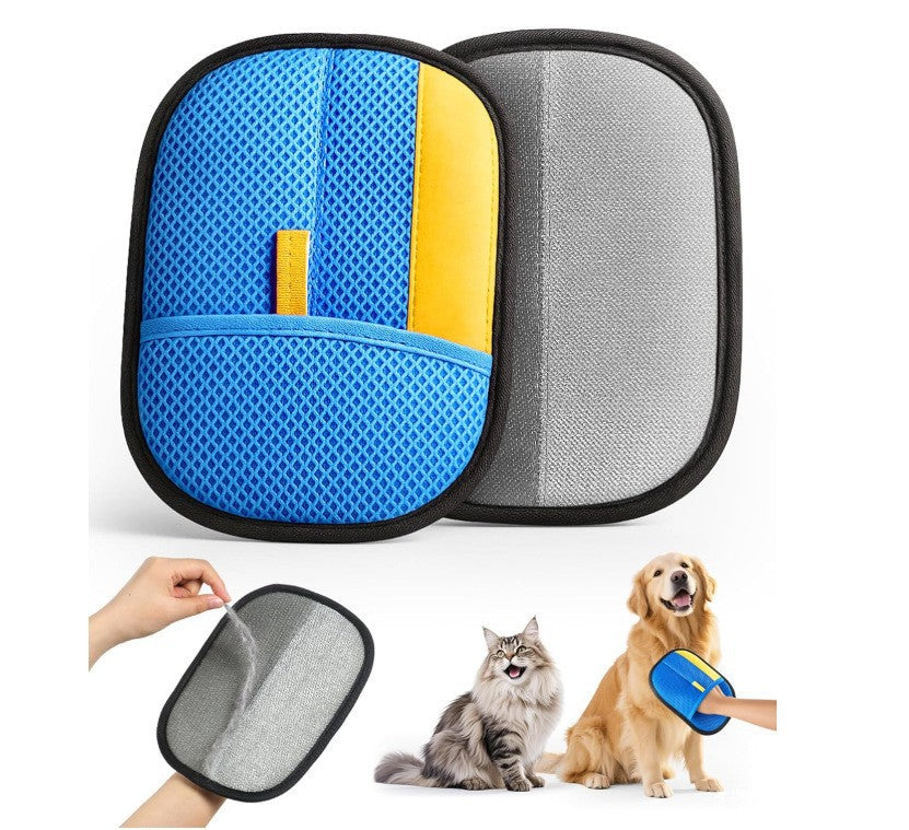 Pet Hair Removal Grooming Gloves for Cats & Dogs 🐾