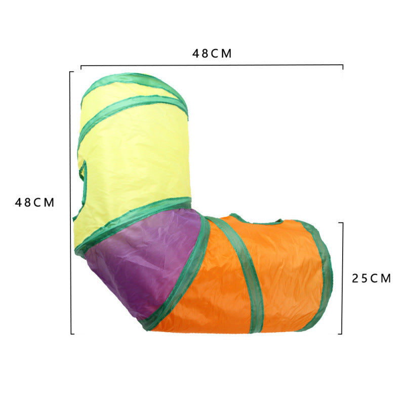 Foldable Rainbow Cat Tunnel Toy 🌈🐱