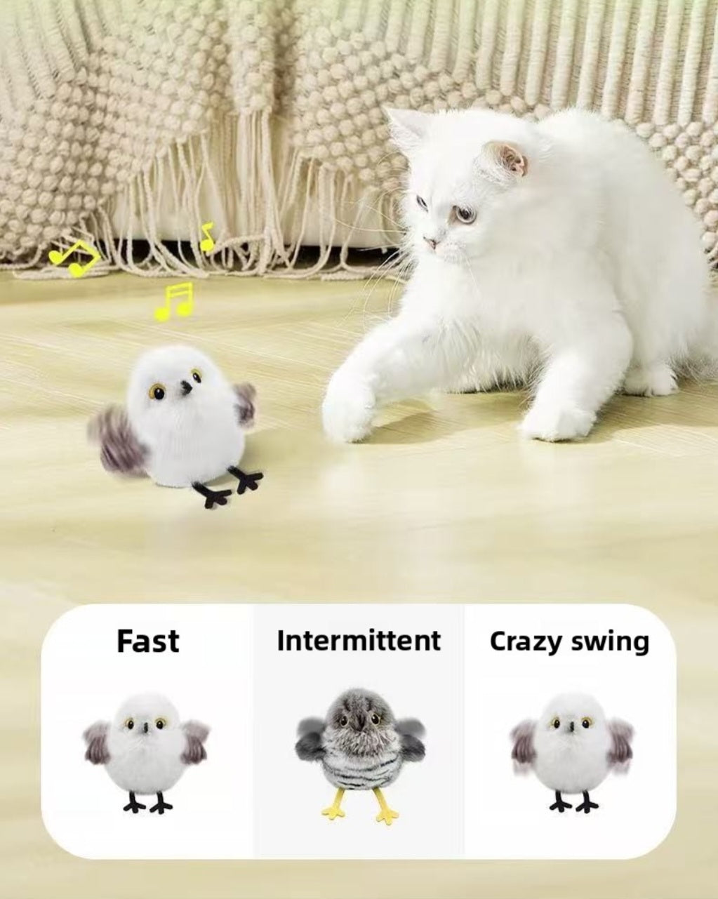 Interactive Flapping Bird Cat Toy – Smart Self-Play Toy 🐦🐱