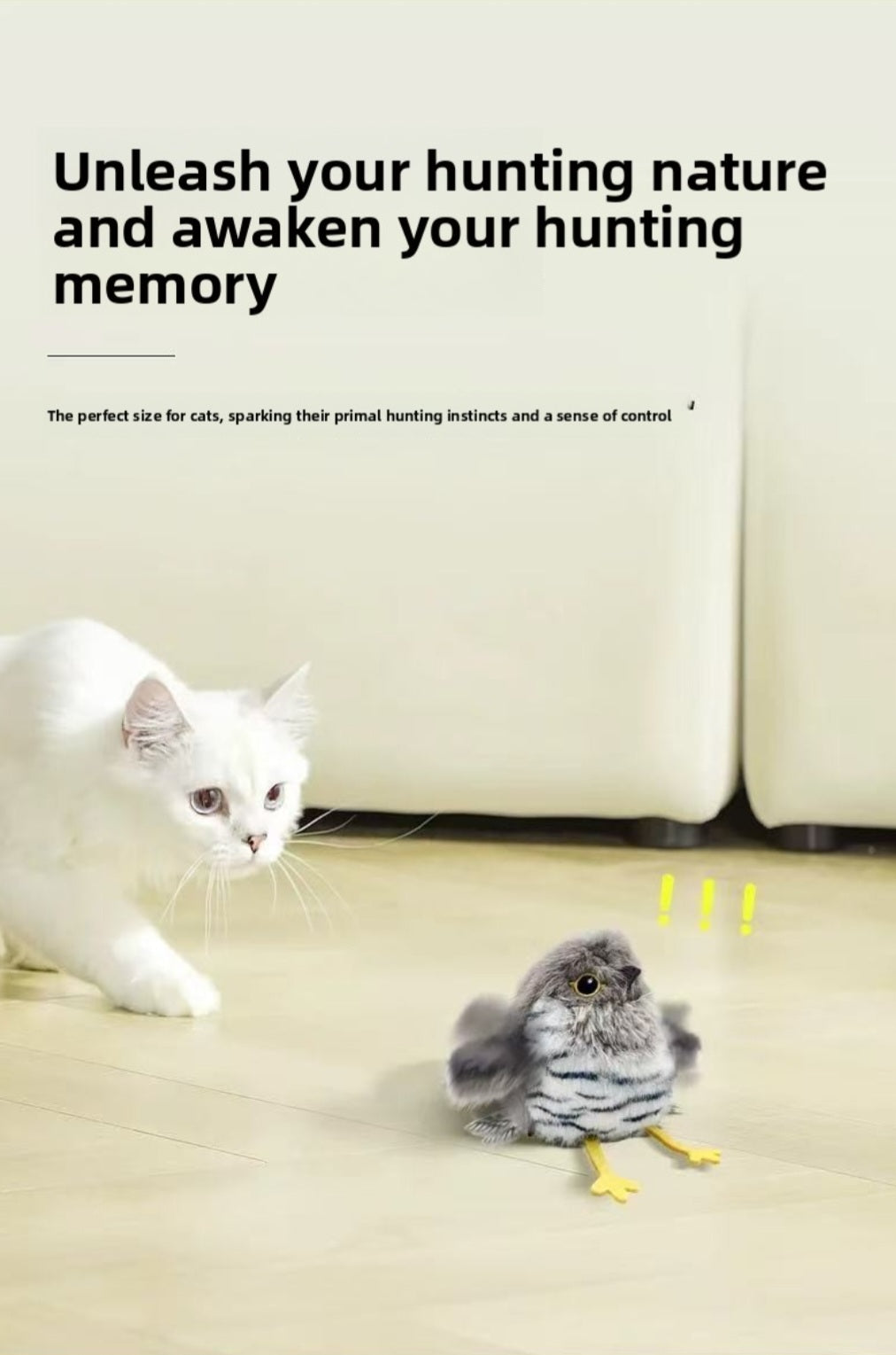 Interactive Flapping Bird Cat Toy – Smart Self-Play Toy 🐦🐱